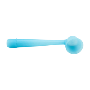 Blue Pipe-shaped and Threaded Encapsulation Nozzle AZP-32044 - Aerospace Sealant Application (ASA)