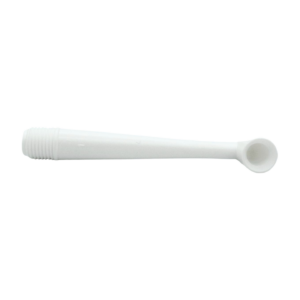 White Pipe-shaped and Threaded Encapsulation Nozzle BLP-32027 - Aerospace Sealant Application (ASA)