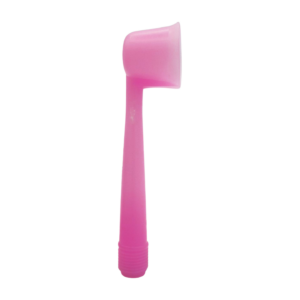 Pink Pipe-shaped and Threaded Encapsulation Nozzle ROP-32047 - Aerospace Sealant Applications (ASA)