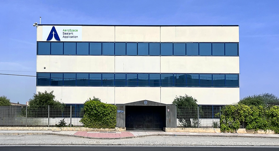 Exterior view of the AeroSpace Sealant Application (ASA) office building.